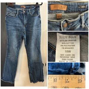 Judy Blue 18w Dark Non-Distressed Bootcut Jeans